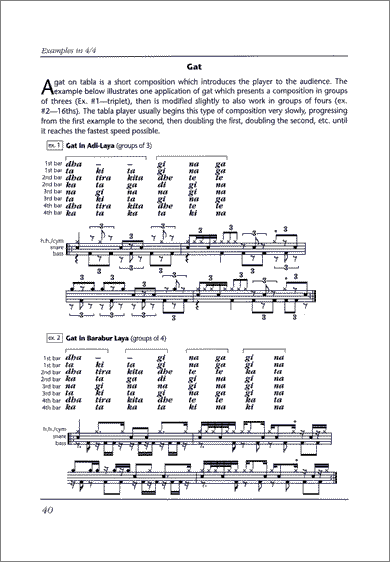 Drum Set Adaptations of North Indian Tabla page 40