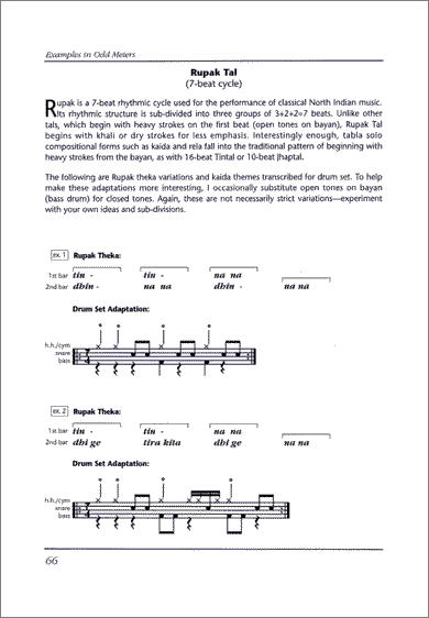 Drum Set Adaptations of North Indian Tabla page 66