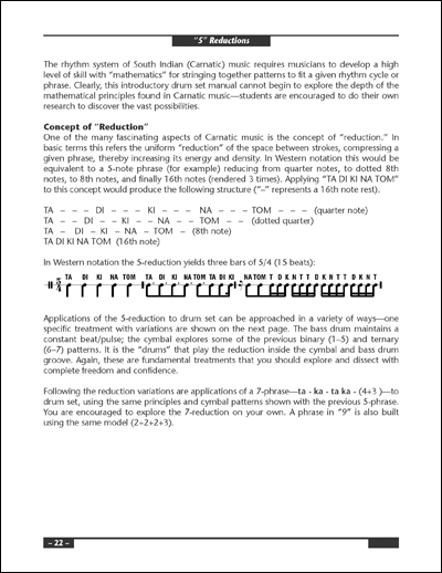 South Indian Rhythms for Drum Set page 22